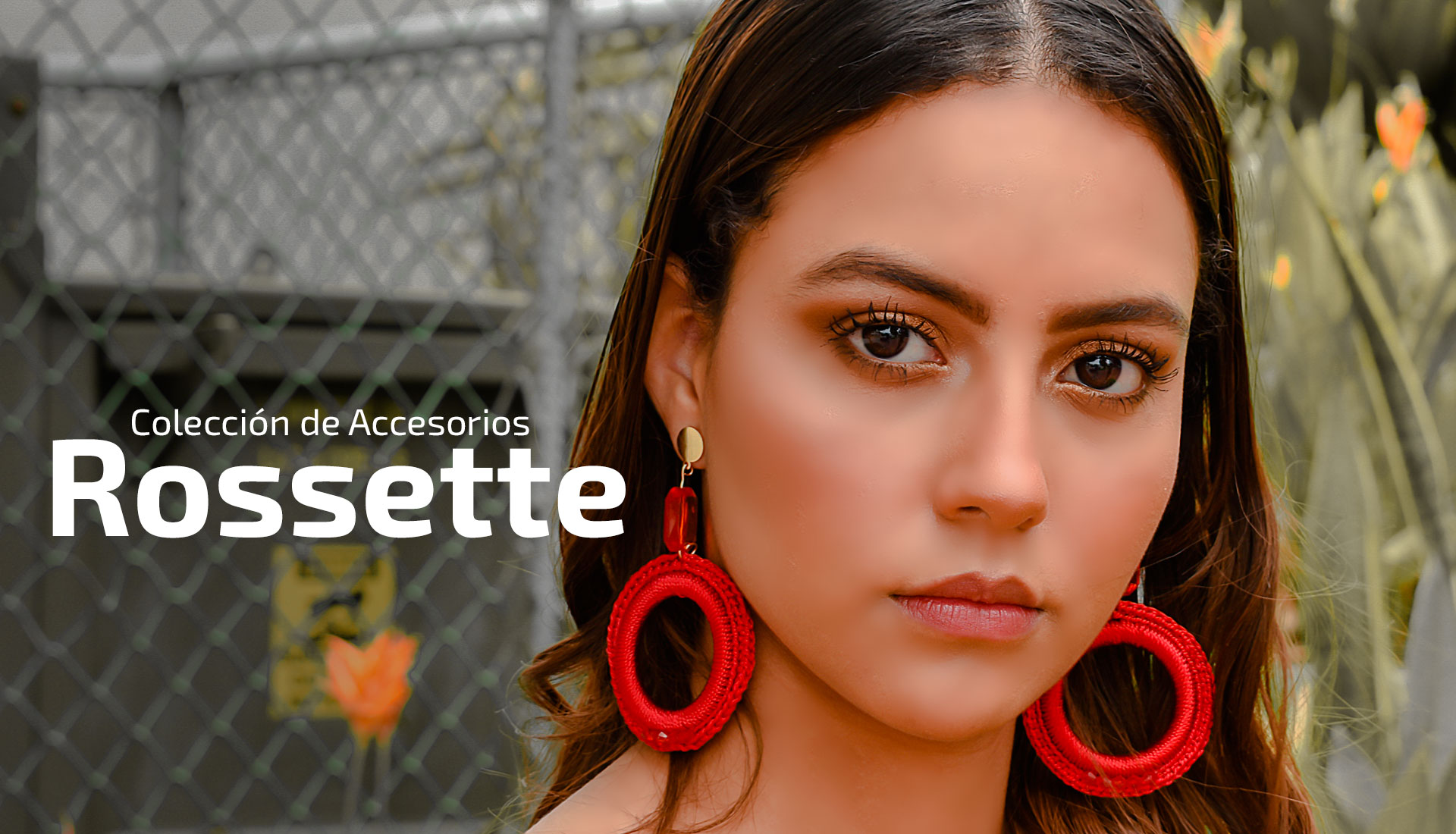 Colección Rossette aretes eden rojo