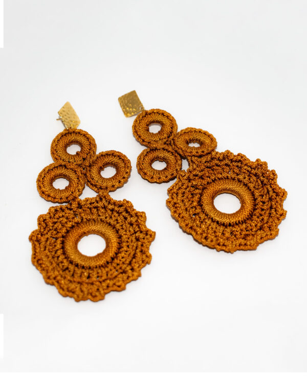 Aretes Girasol Mostaza