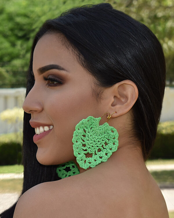 Aretes Leaf Verde