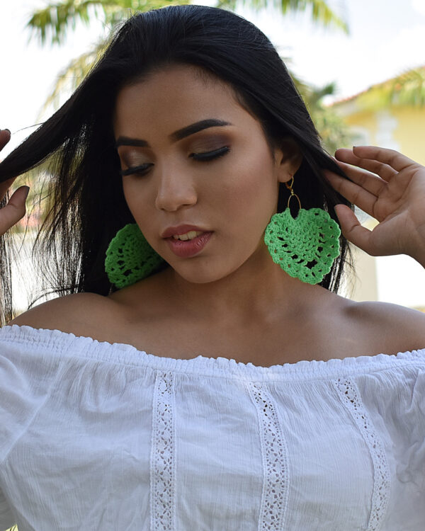 Aretes Leaf Verde