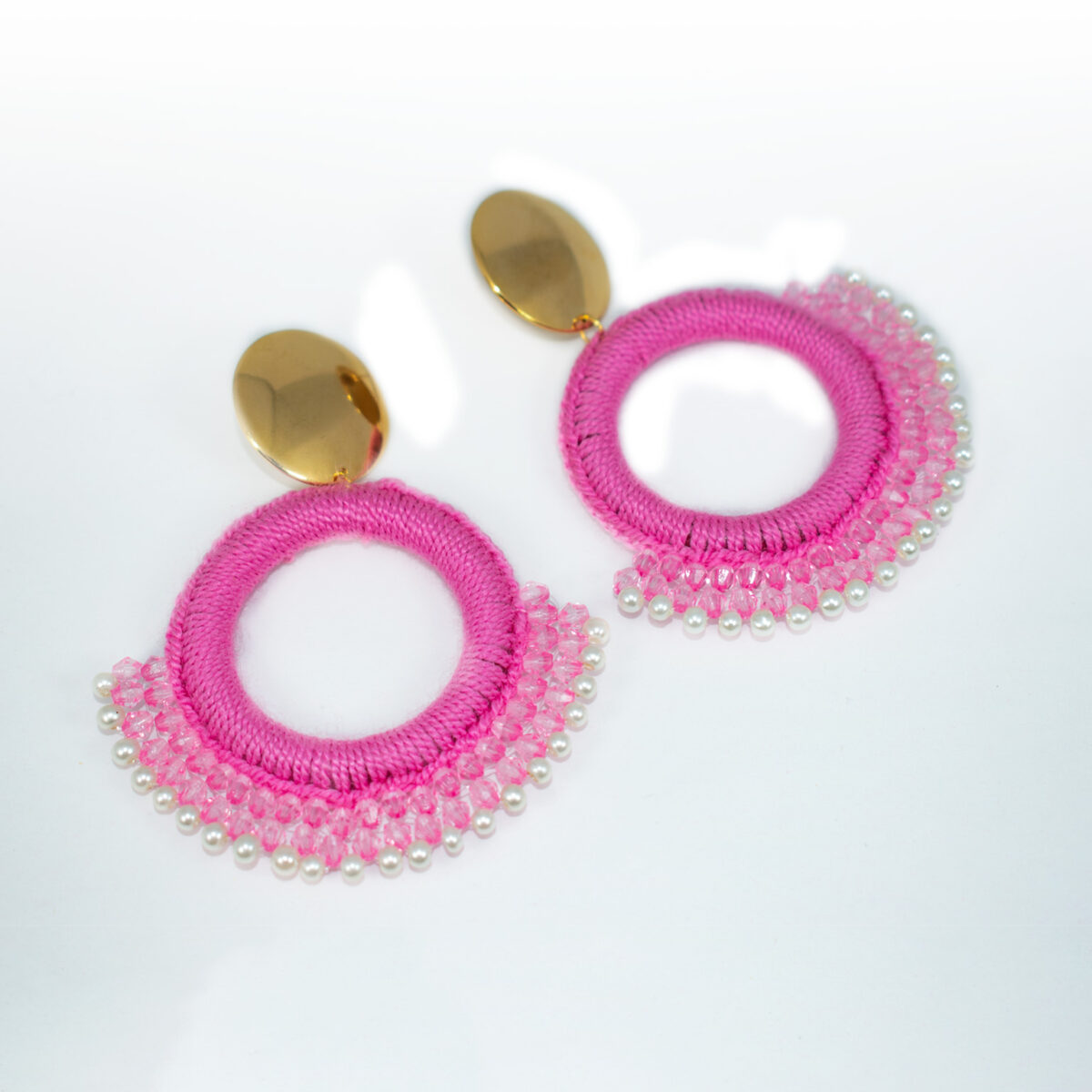 Aretes Mostacilla Rosado