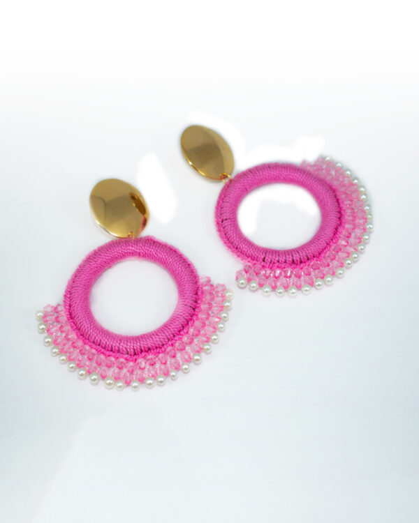 Aretes Mostacilla Rosado